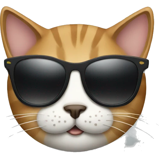 Cat with sunglasses emoji