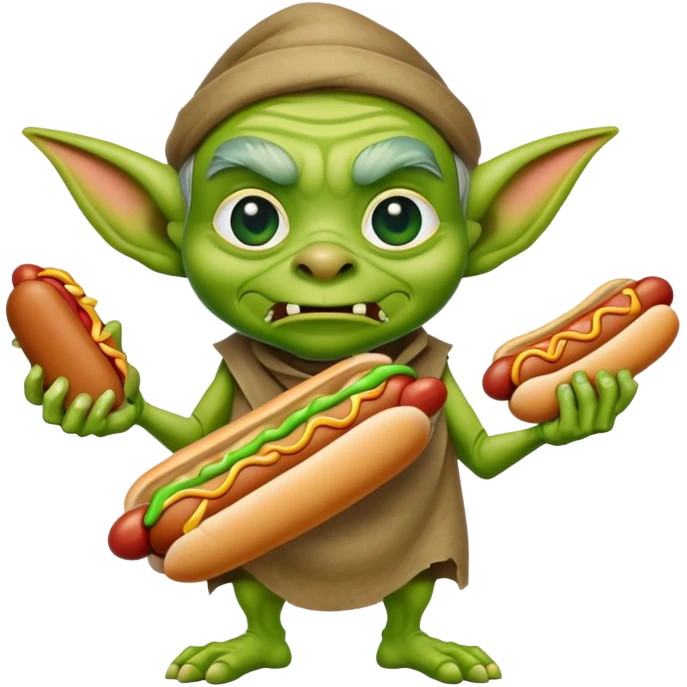 Goblin with hotdogs  emoji