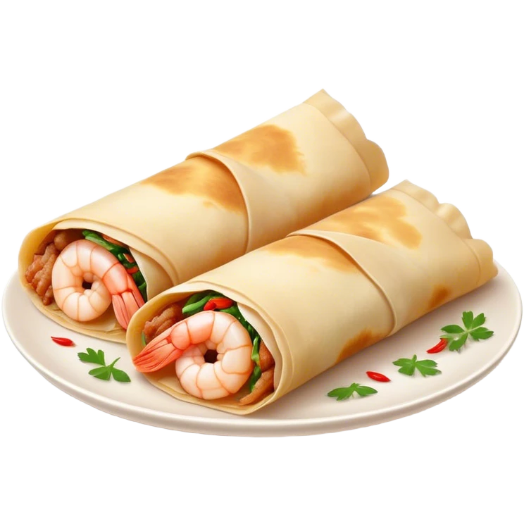 Bánh Xèo Cinematic Realistic Bánh Xèo Dish Emoji, depicted as a crispy, folded crepe filled with shrimp and pork, rendered with dynamic textures and vibrant, appetizing lighting. emoji