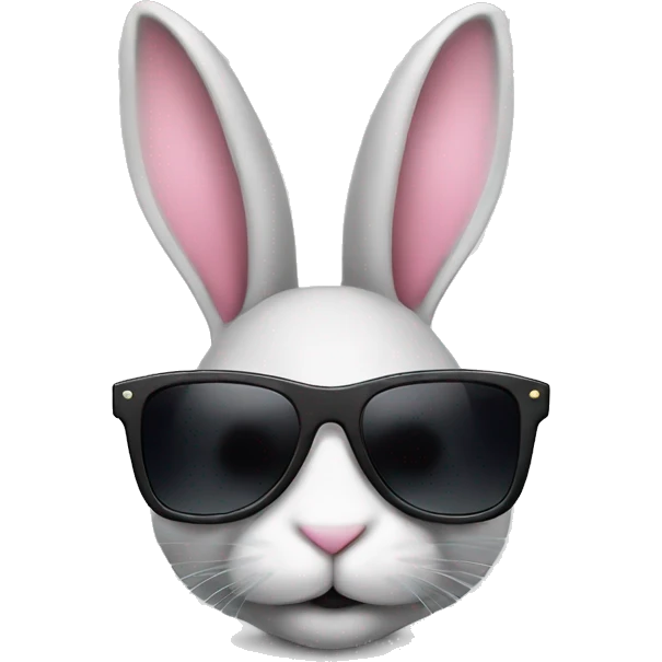 Bunny wear sunglasses emoji