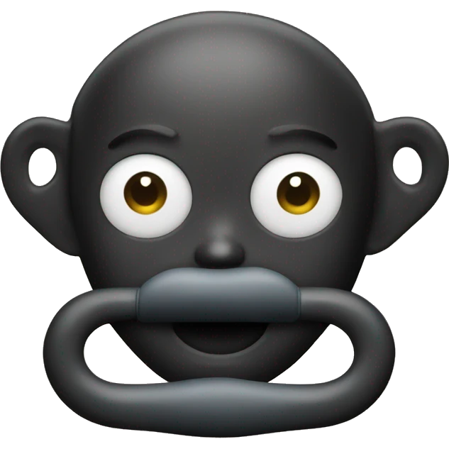 Black pacifier emoji
