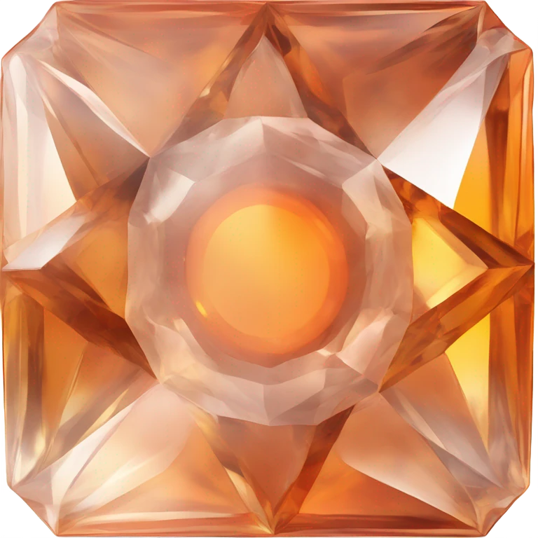 Orange crystal circle emoji