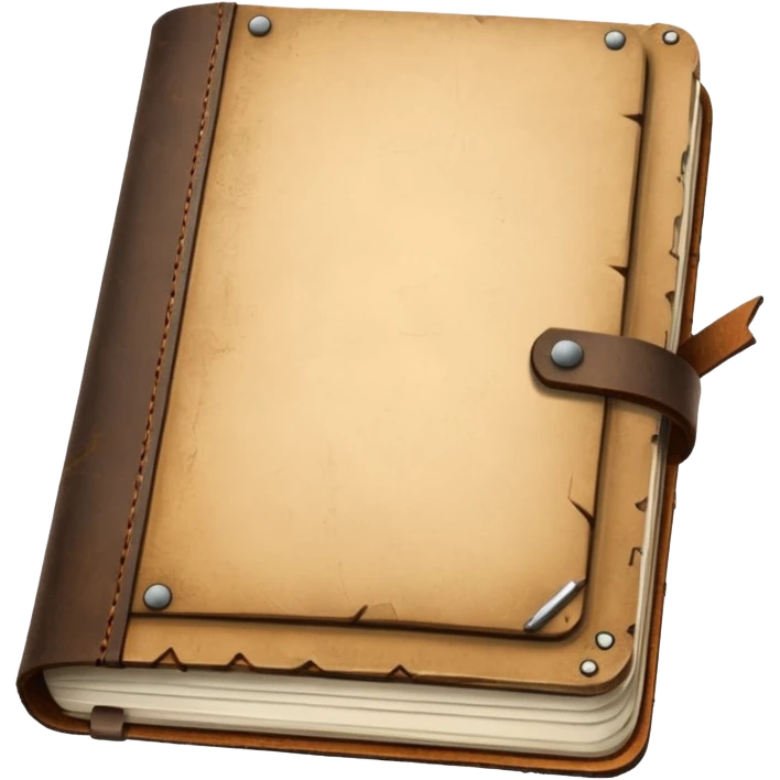 A beat up field notebook emoji
