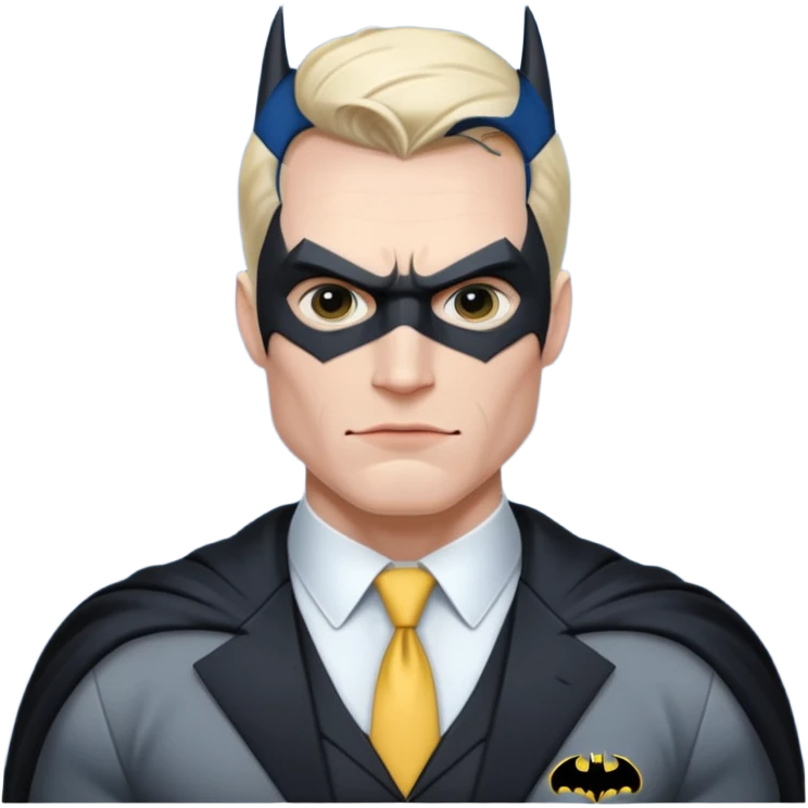 caucasian batman standing emoji