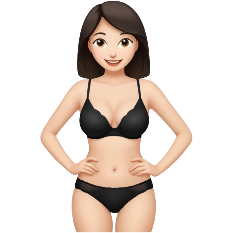 Sexy slim fully nude girl big boobs with black panty emoji