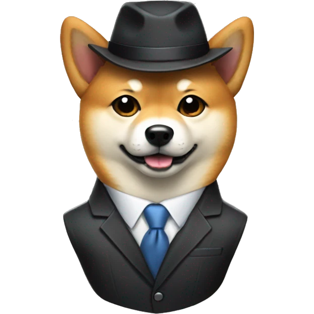 shiba inu wearing suit emoji