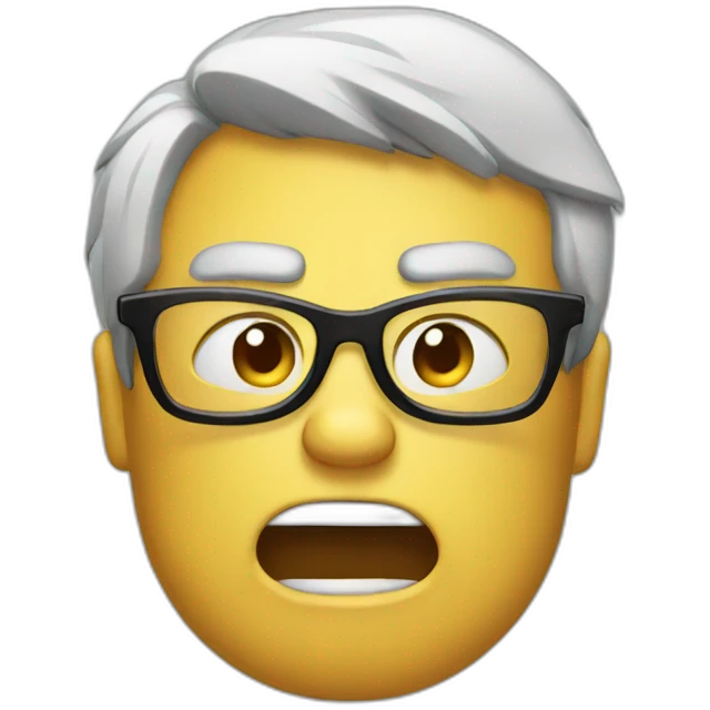Angry with glasses emoji
