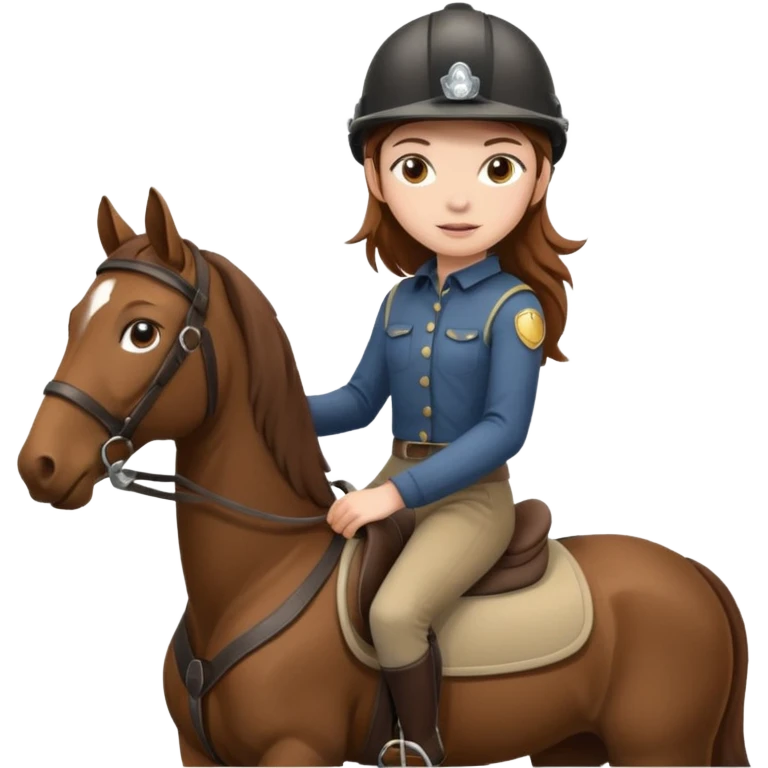 jeune fille a cheval emoji