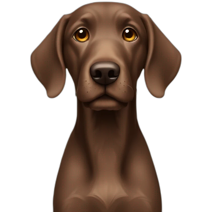 Brown Weimardoodle emoji