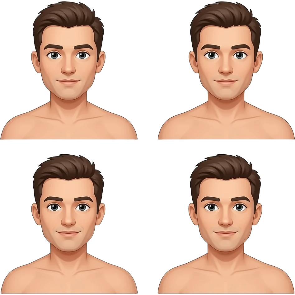 Comic strip of a naked, barefoot man 4 Comics . emoji