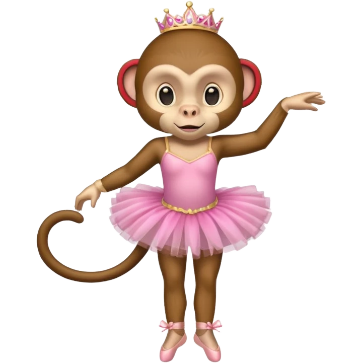 Ballerina monkey emoji