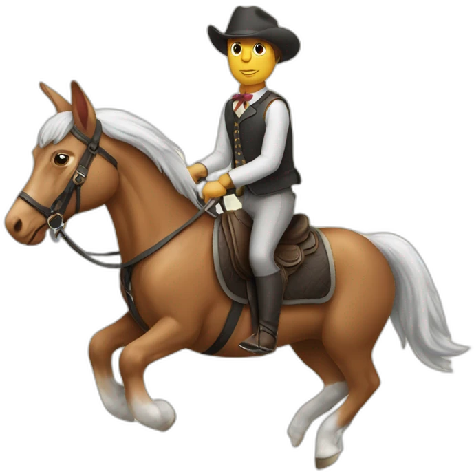Rabbit-do-riding-horse emoji