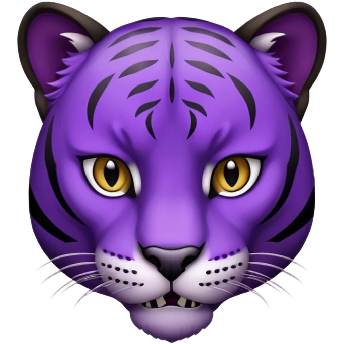 Purple Panther face tileted to the slight right emoji