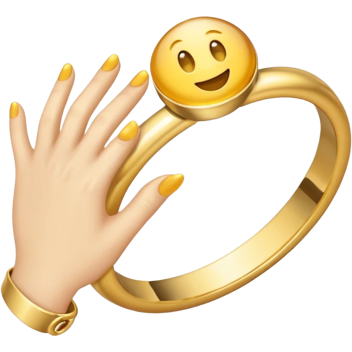 A emoji with ring out and hand going in and out emoji