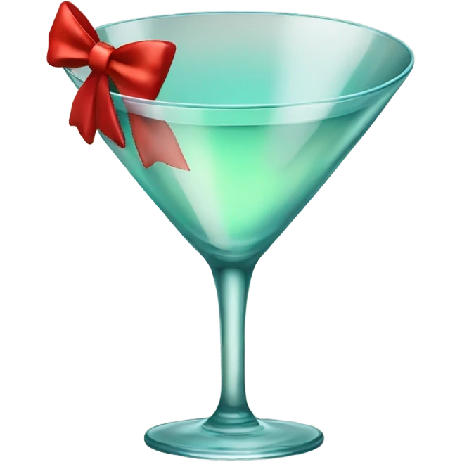 Martini glass with bow emoji