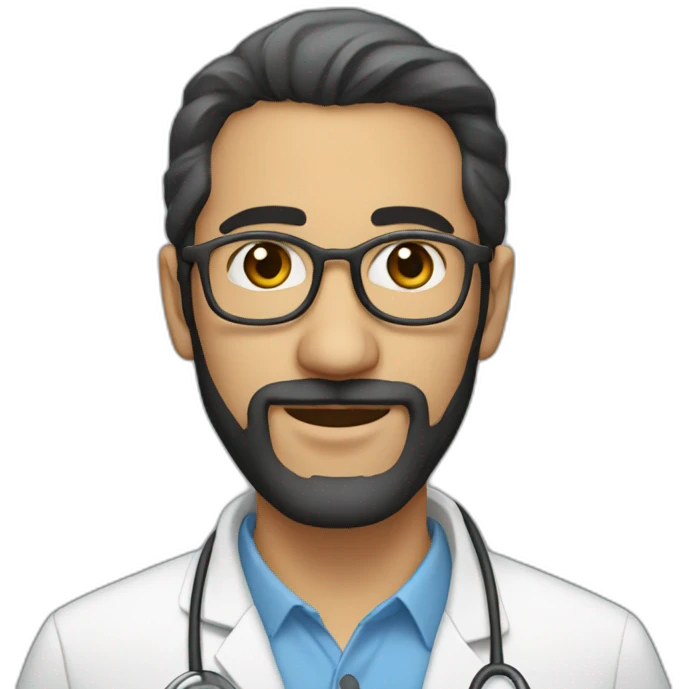 middle eastern computer scientist, short hair, minimal facial hair emoji