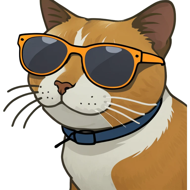 Cat with sunglasses emoji