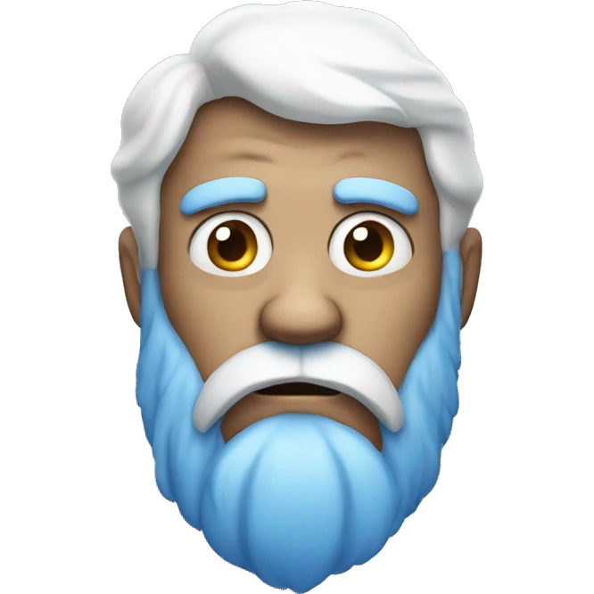 blue giant with a white beard confused emoji