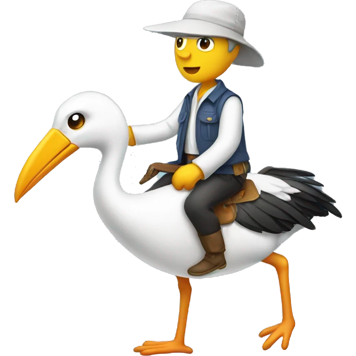 stork rider emoji