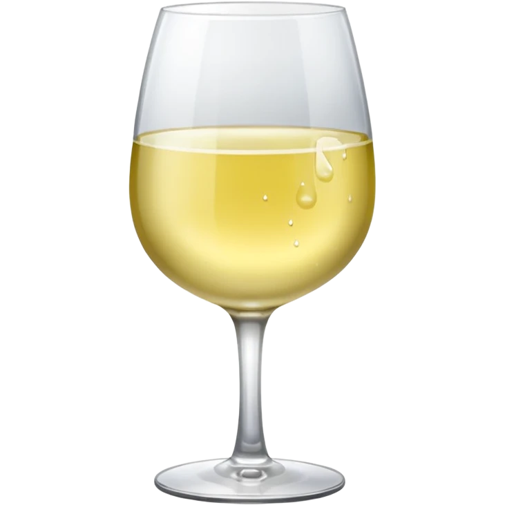 A glass of white wine emoji