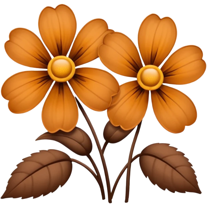 Flores marrones emoji