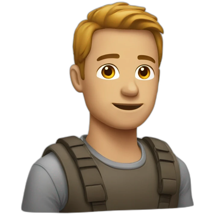 homme lève bras profil emoji