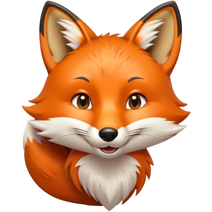 Fox winking emoji