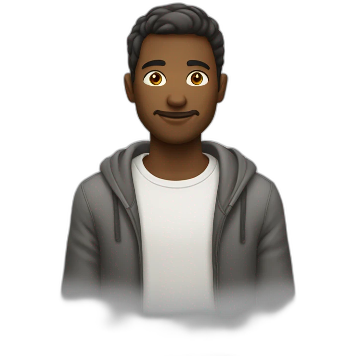 Homme de profil portant la kipa emoji