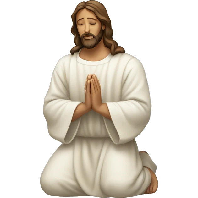 jesus kneeling praying emoji
