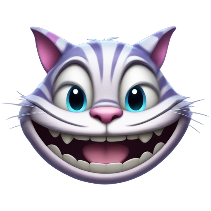 Cheshire cat laughing emoji