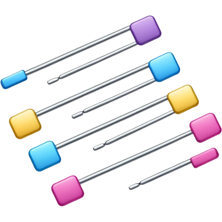 Bobby pins of different colour's  emoji