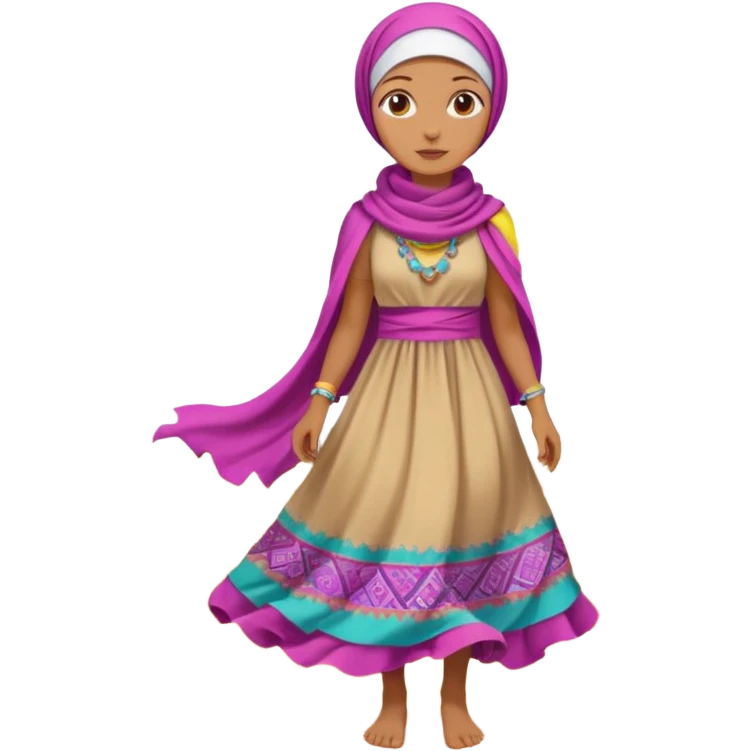 desert woman colorful emoji