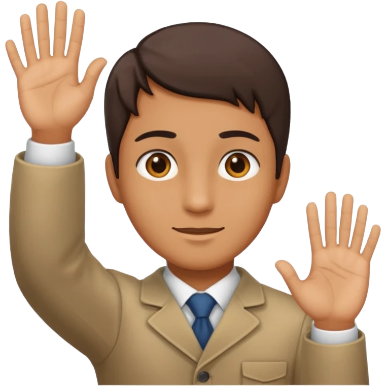 Someone putting up their hand at there help on the left hand put a 6 and the right hand put 7 emoji