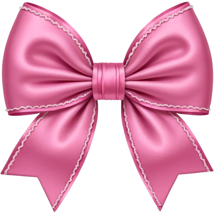 Pink frilly bow  emoji