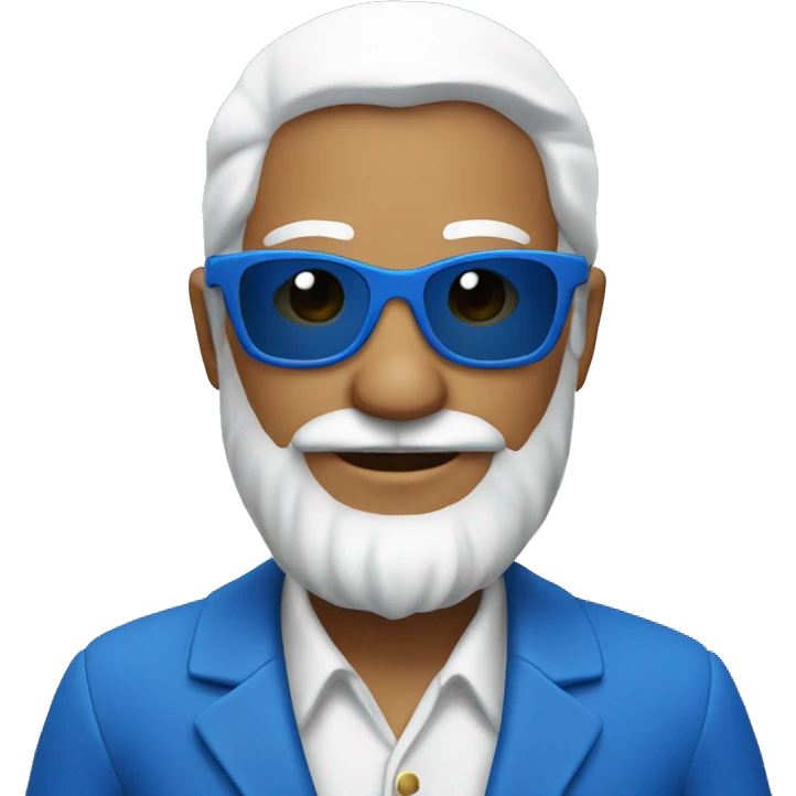 Santa Claus in a blue suit with sunglasses  emoji