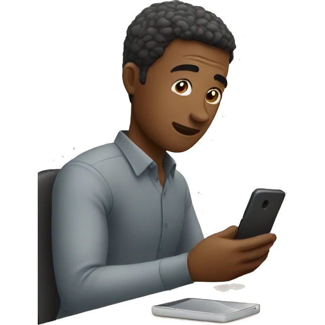 man looking at phone emoji