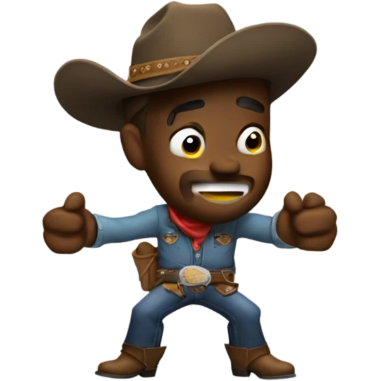 Cowboy hitting a dab emoji