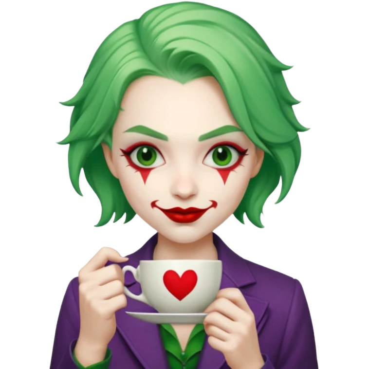 joker holding tea cup emoji