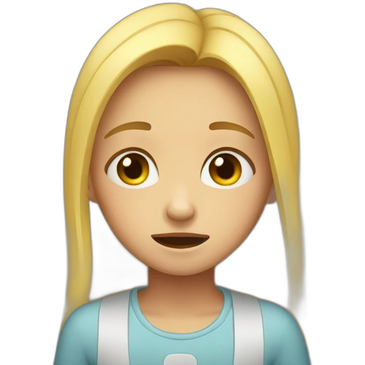 girl crying emoji