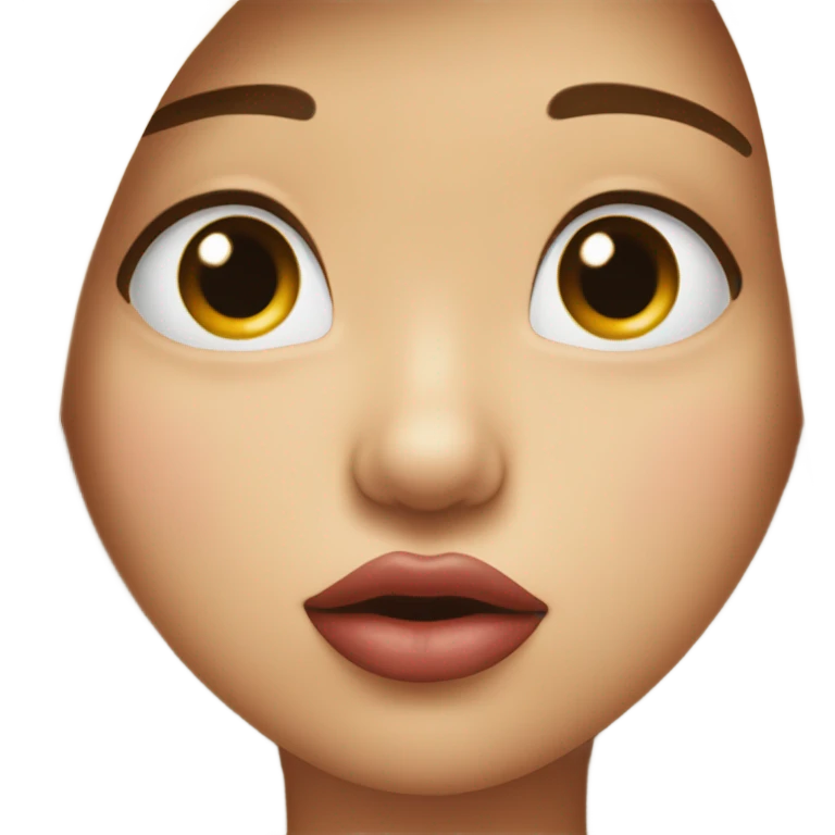 Kiss face emoji