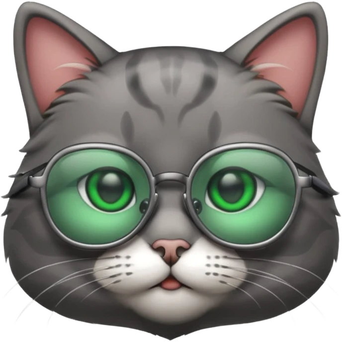 Cat wearing glasses emoji