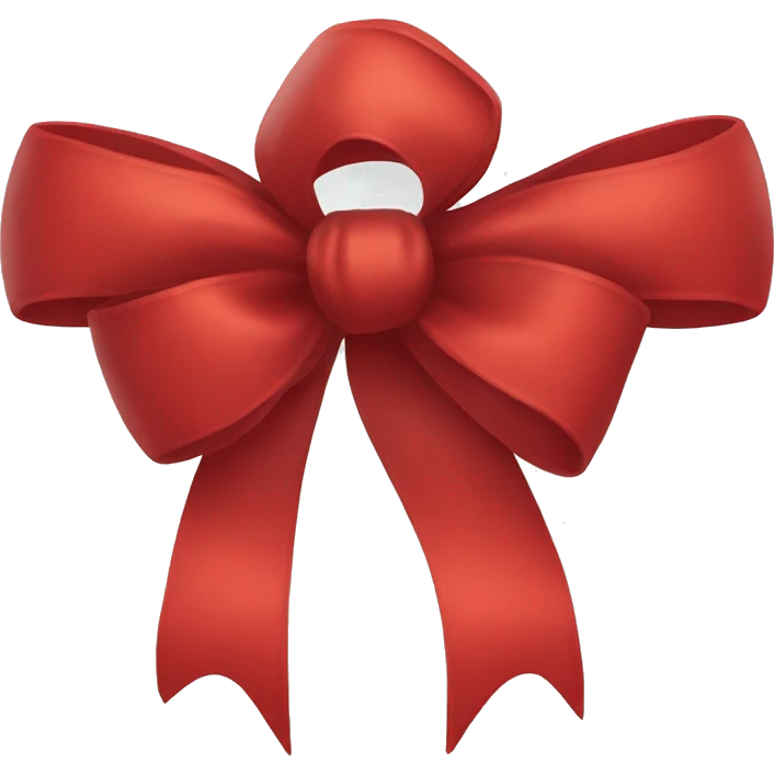 Red big bow emoji
