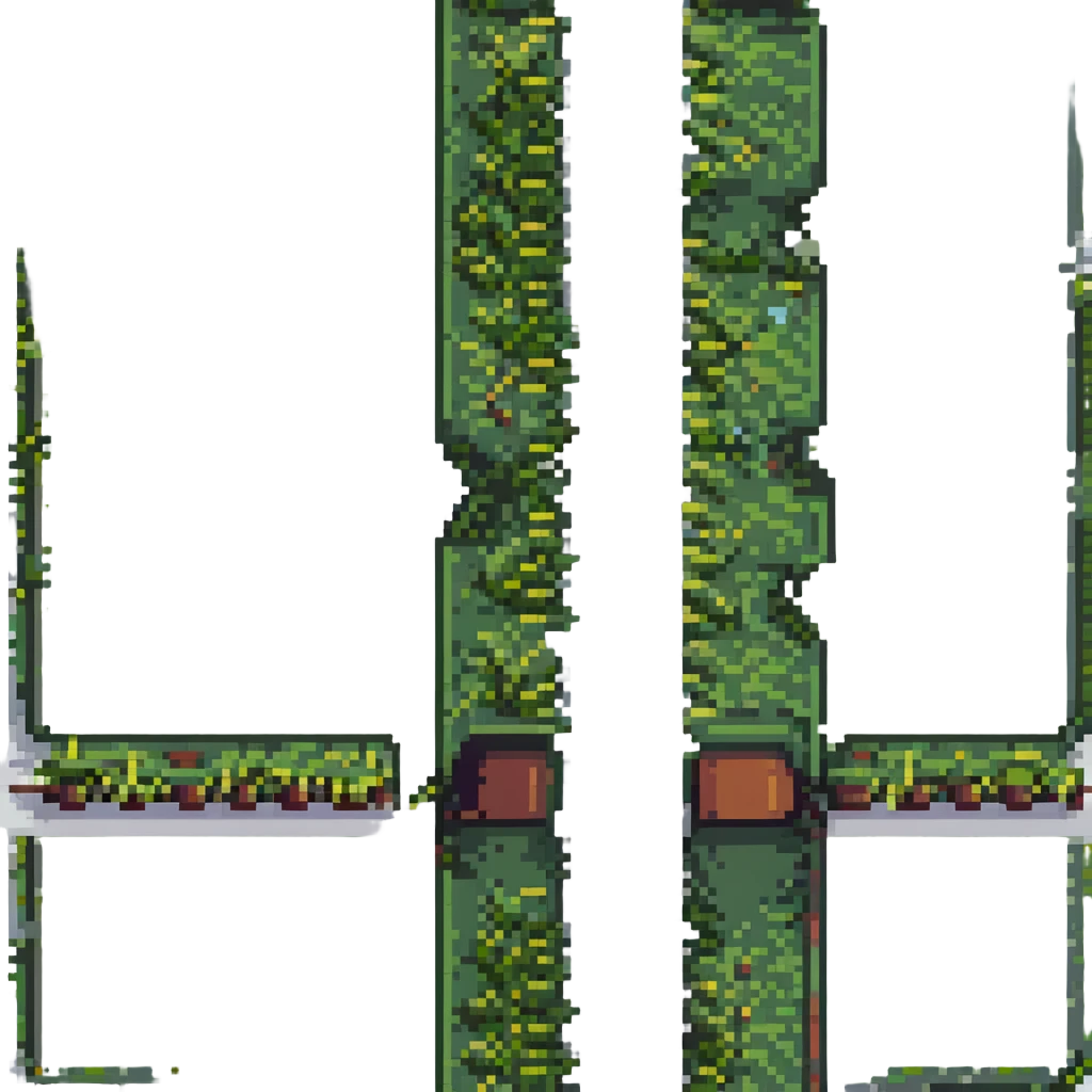 pixel art straight road with green grass on both sides emoji