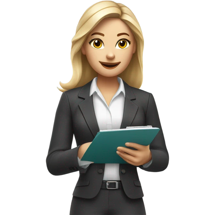 a white female personal assistant  emoji