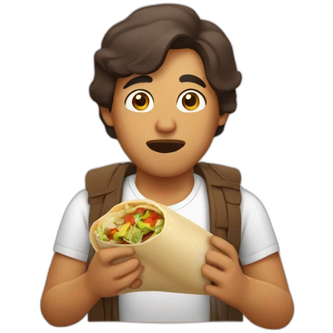 mexican eating a burrito emoji