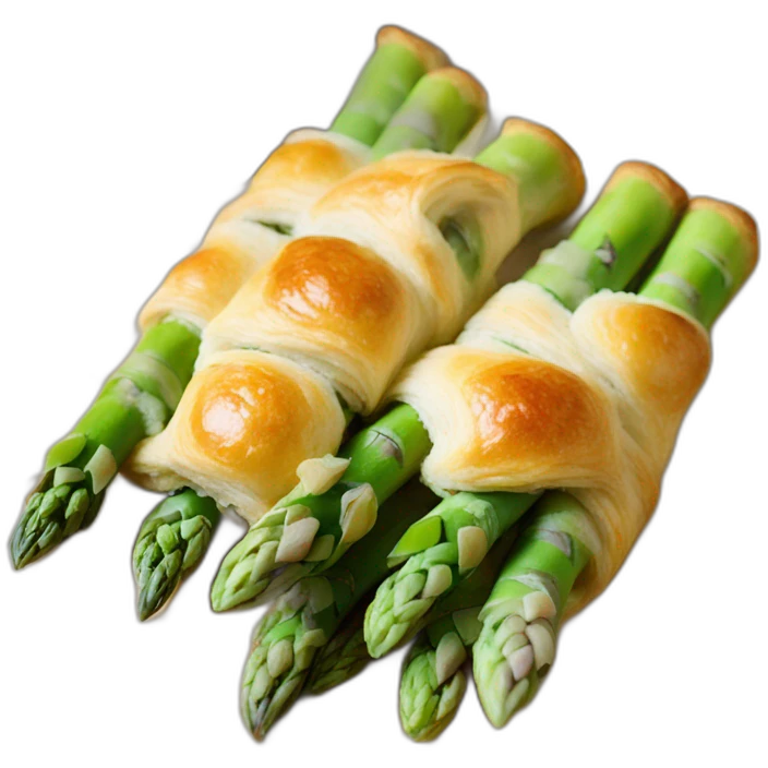 Asparagus in a blanket of puff pastry emoji