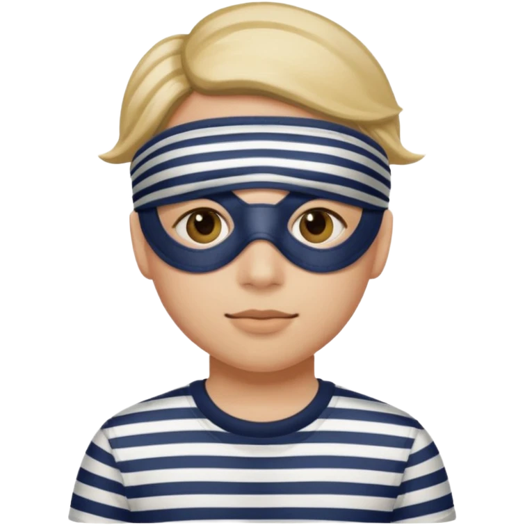 A theif robber emoji,Stripped shirt.eye mask. emoji