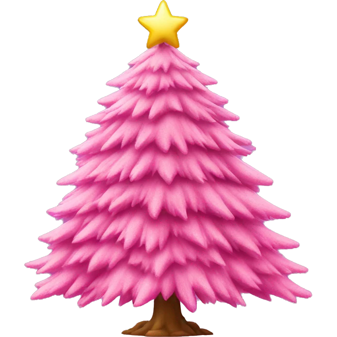 stunning pink christmas tree emoji