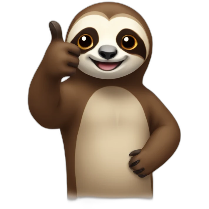 thumb up sloth emoji