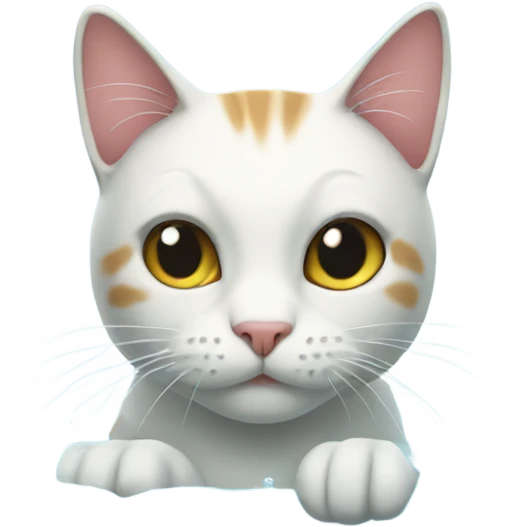 Cat in the water emoji